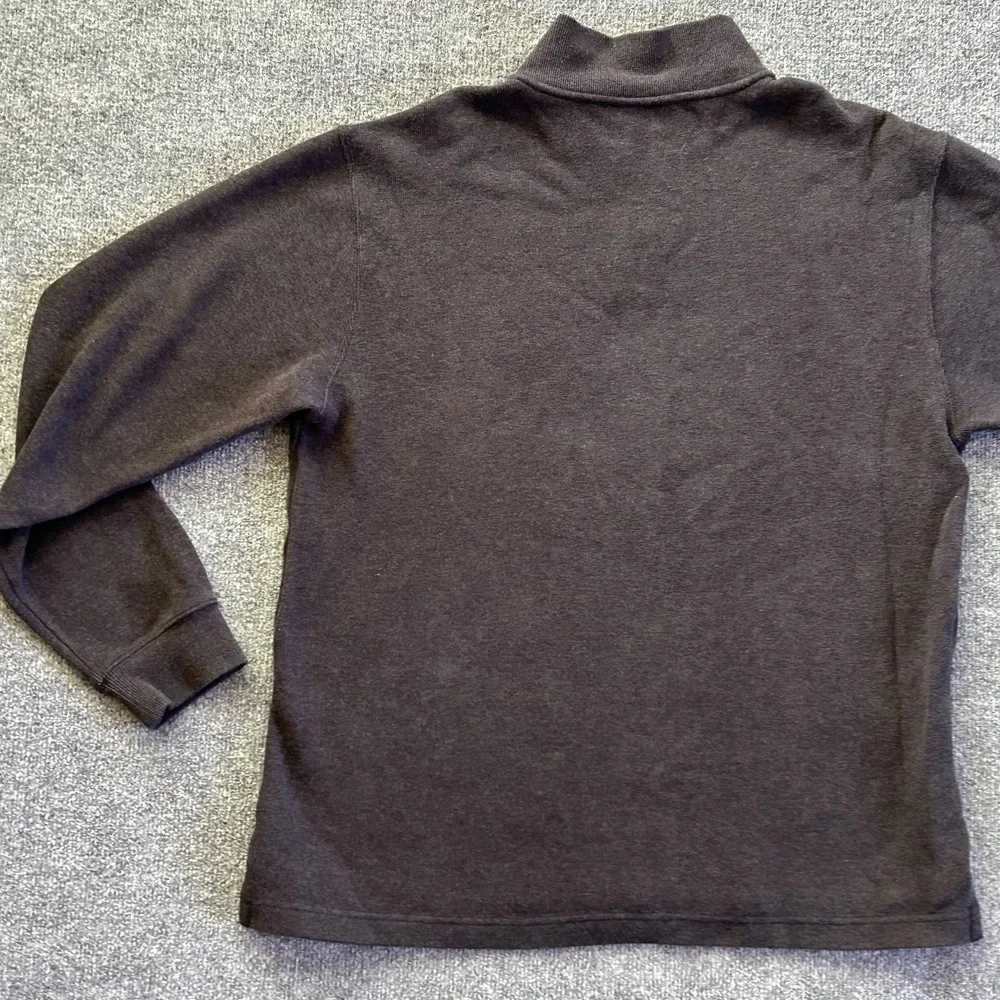 Rodd & Gunn Sweater Mens Large Brown 1/4 Zip Mock Neck Cotton Knit Pullover